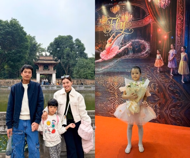 Bé Gạo gây ấn tượng với những bước nhảy ba lê uyển chuyển và phong thái tự tin.